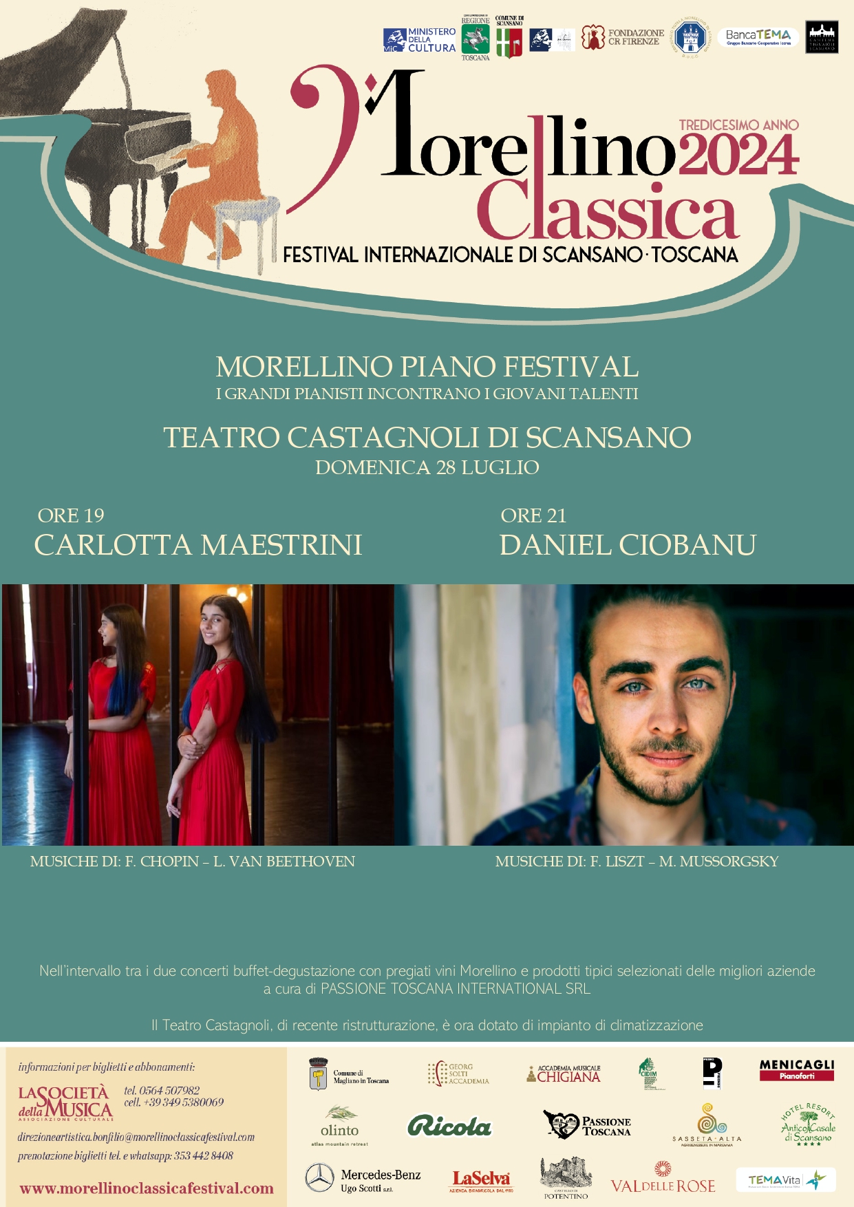 Concerto Morellino Classica Festival 28 Luglio Maestrini Ciobanu